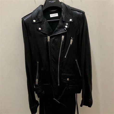 Saint Laurent Bloodluster Leather Jacket L17 .